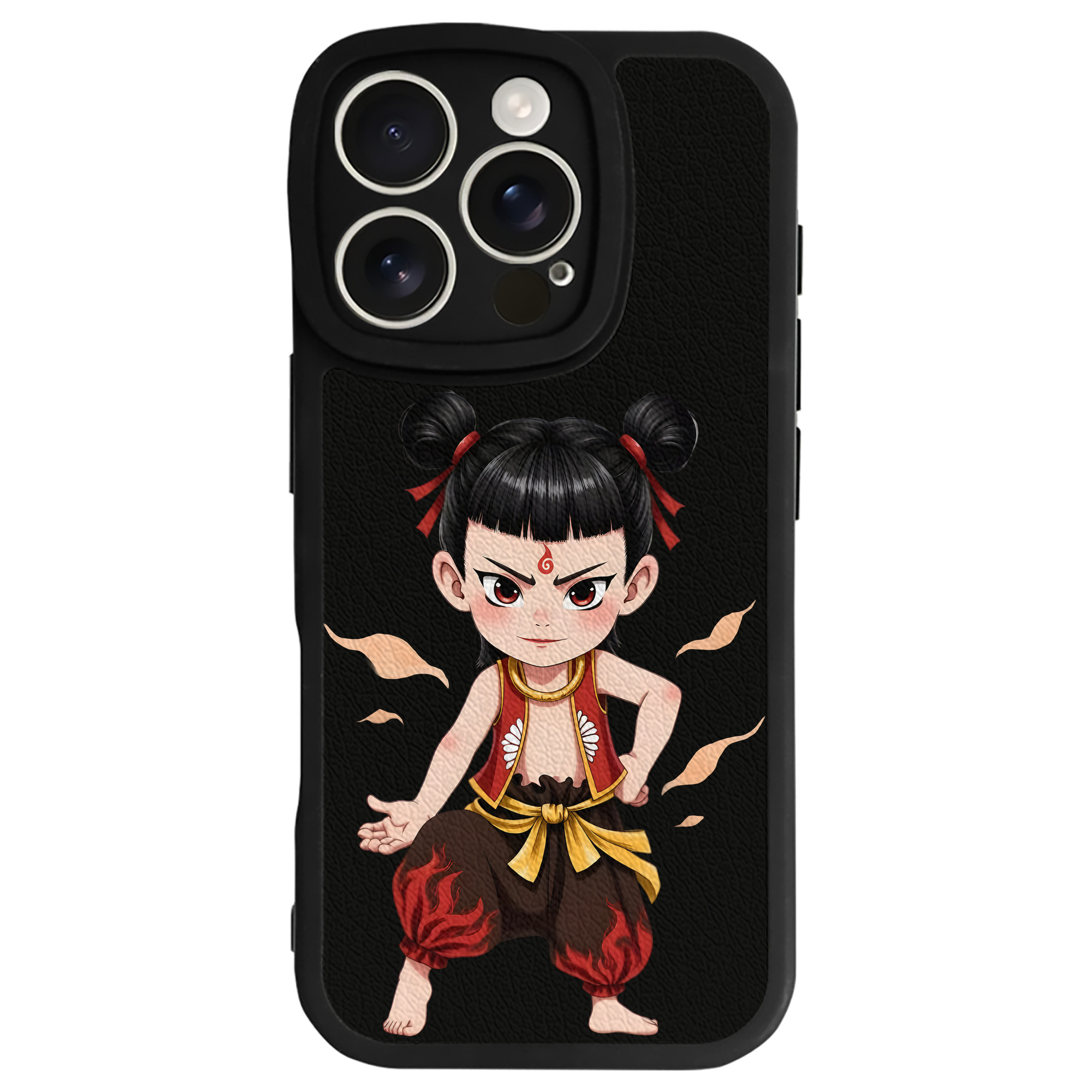 （画像用） Ne Zha 2 ナタ 魔童の大暴れ 【iPhone 16シリーズ対応】シリコンスマホケース（レザー調） 材質：シリコン